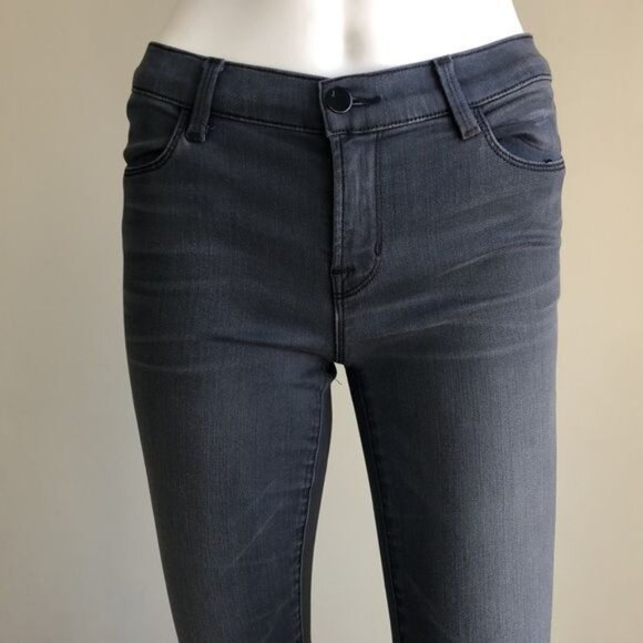J BRAND Mid Rise Super Skinny Jeans in Gray - 25 - Picture 5 of 9